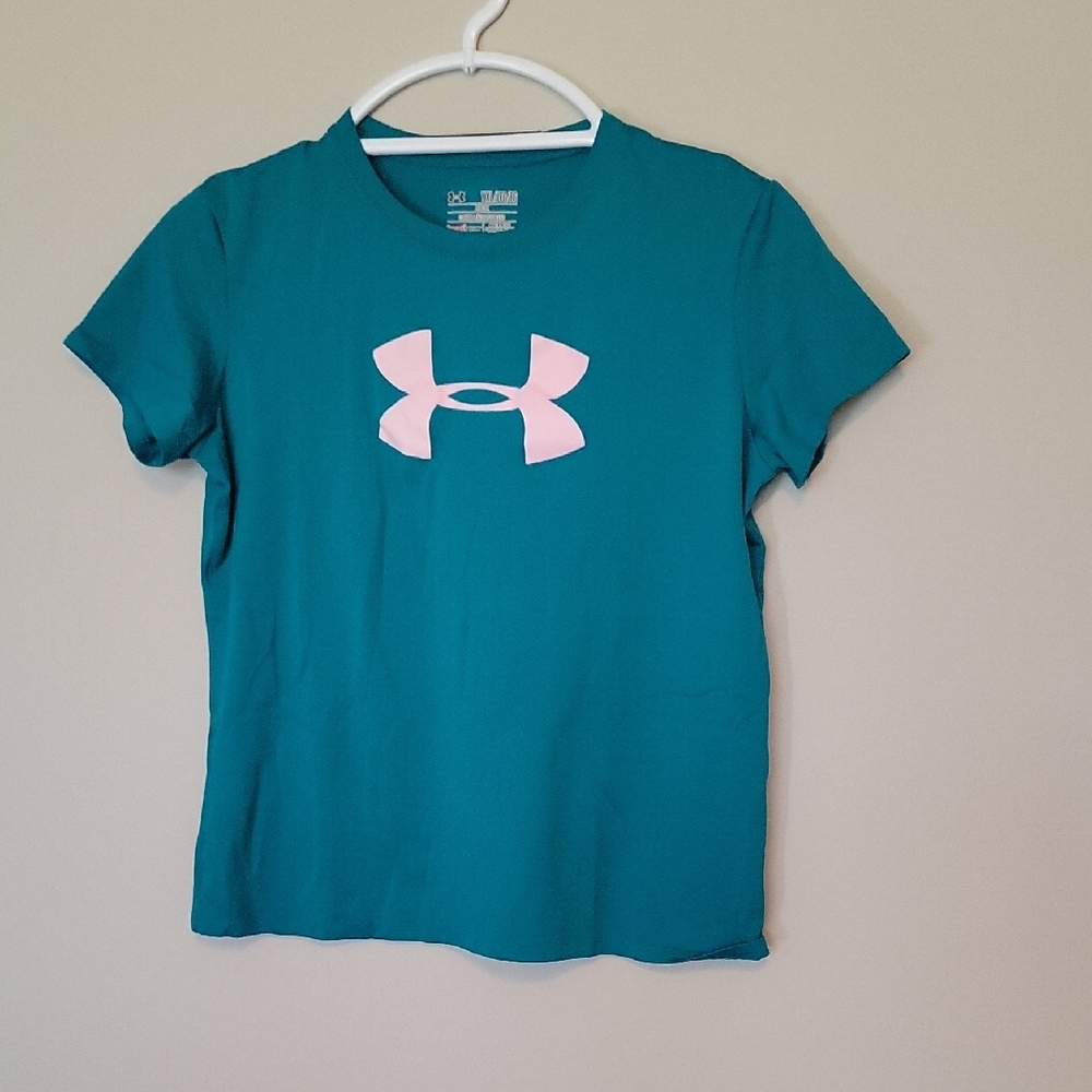 Under Armour Blue and Pink Short Sleeve Tee
